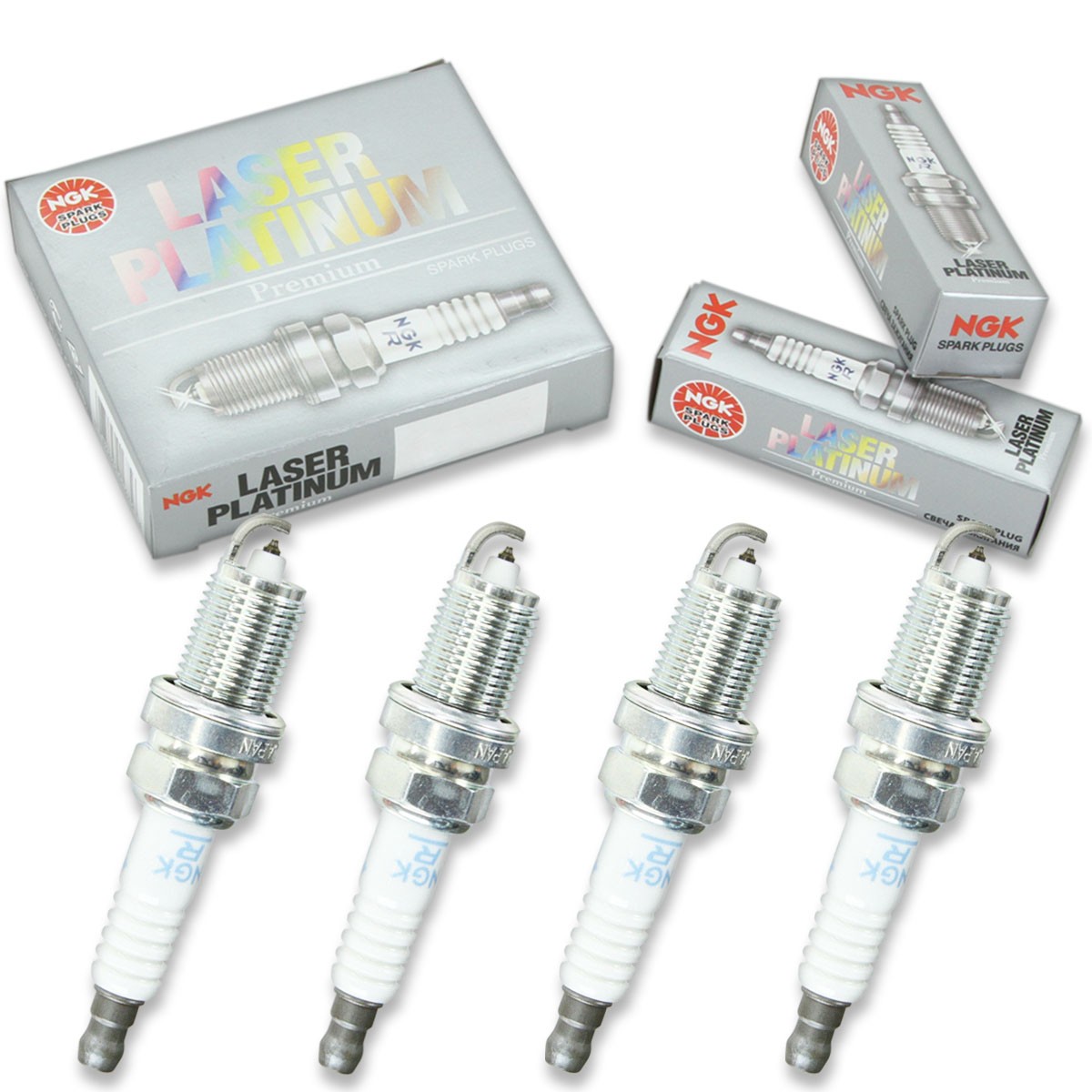 4 pcs NGK Laser Platinum Spark Plugs for 2010-2011 Kia Soul 2.0L L4 - Engine sc