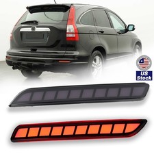 Led Rear Reflector Lamp Brake Light Wturn Smoked Lens For Honda Crv 2010-2011
