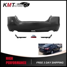 For 2013-2015 Nissan Altima Rear Bumper Cover W Warning Light Bumper Brackets For 2013-2015 Nissan Altima Rear Bumper Cover W Warning Light Bumper Brackets