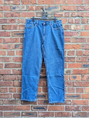Farah Straight Cut Rigid Denim Jeans Herren Größe W38 L32 Doppelnaht