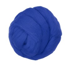 Wool Roving Yarn, 80G/2.82OZ Felting Wool Pure Roving Yarn, Dark Blue