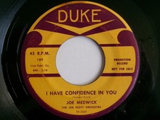 JOE MEDWICK I HAVE CONFIDENCE IN YOU DUKE 189 RNB PROMO USA