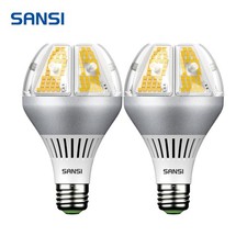 SANSI 2pcs LED Light Bulbs 6500LM 650W Equiv. Daylight Indoor Replacement Bulbs