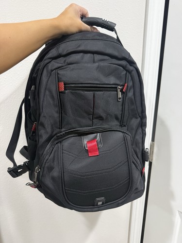NUBILY 17" Waterproof Laptop Backpack Black, USB Charging Port, XL