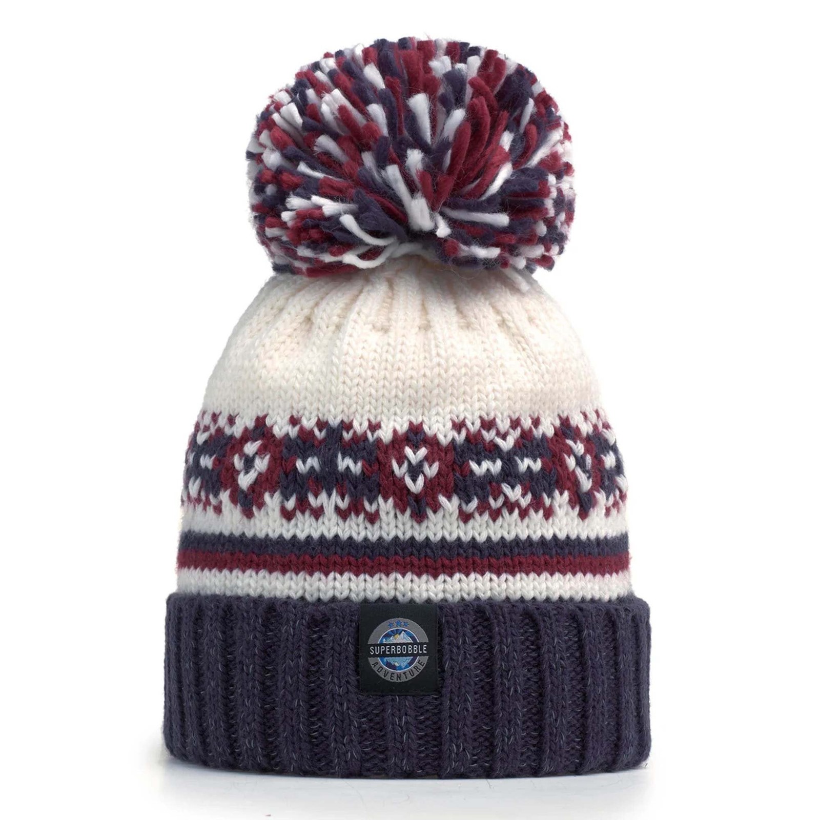SuperBobble Geyser Fairisle Knit Reflective Beanie
