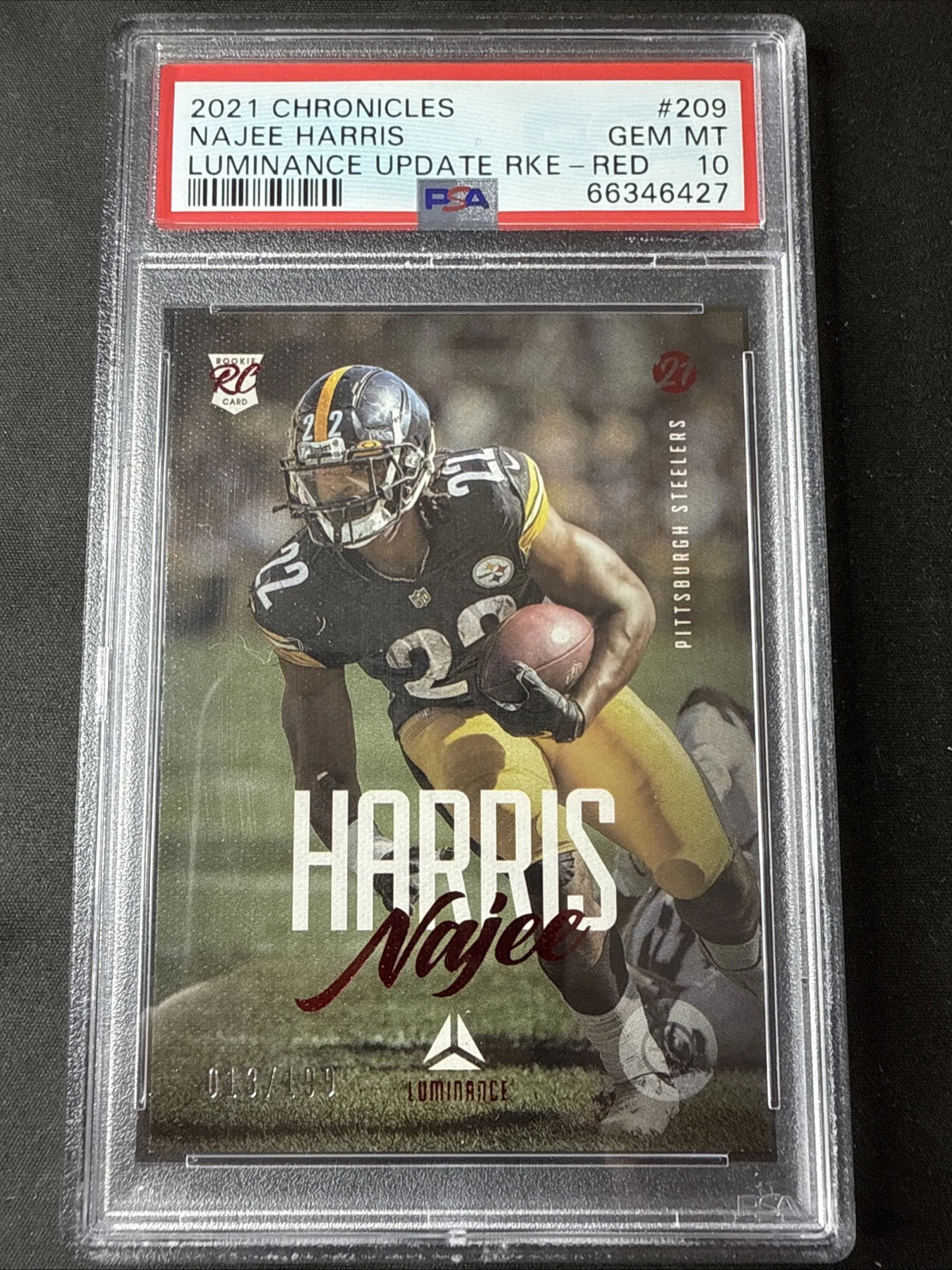 Najee Harris Panini Chronicles Luminance Update Rookies #209 Red