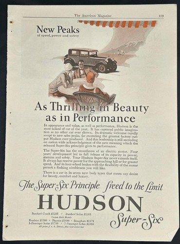 Magazine Ad - 1927 - Hudson Motor Car Co. - Detroit, MI - Coach - (#1)