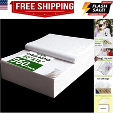 960 Sheets 20"X14" White Tissue Paper Bulk for Gift Bags Wrapping Packing Mov...