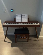 Donner DDP-80 Digital Piano 88 Key Weighted Keyboard Full-size Retro Wood Color