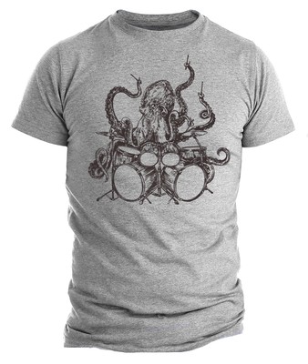 Octopus T-Shirt Gift Octopus Playing Drums Shirt Men's Funny Shirt