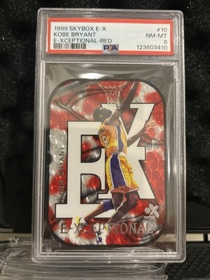 1999 Skybox E-X E-XCEPTIONAL RED Kobe Bryant Card #10 - PSA 8 RARE 