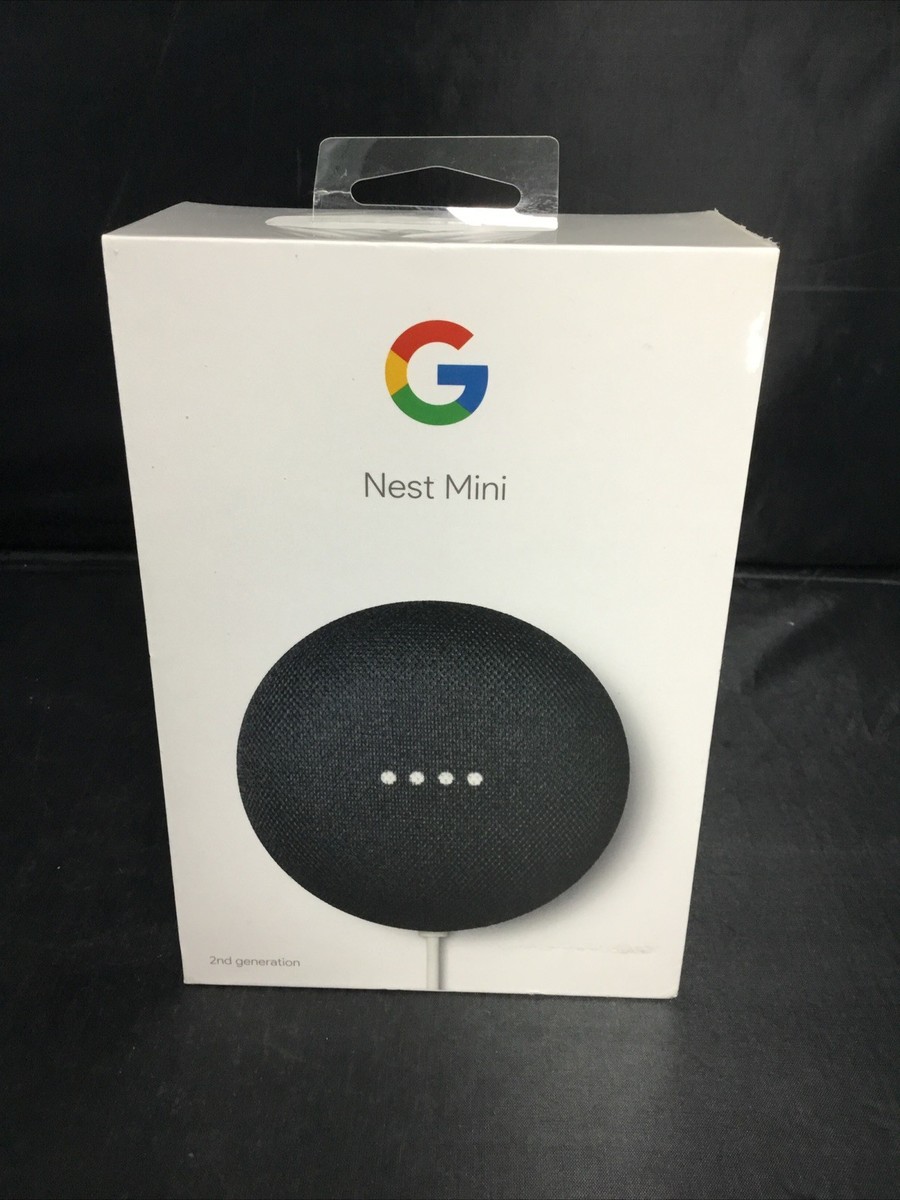 Google Nest Mini (2nd Generation) Smart Speaker - Charcoal for