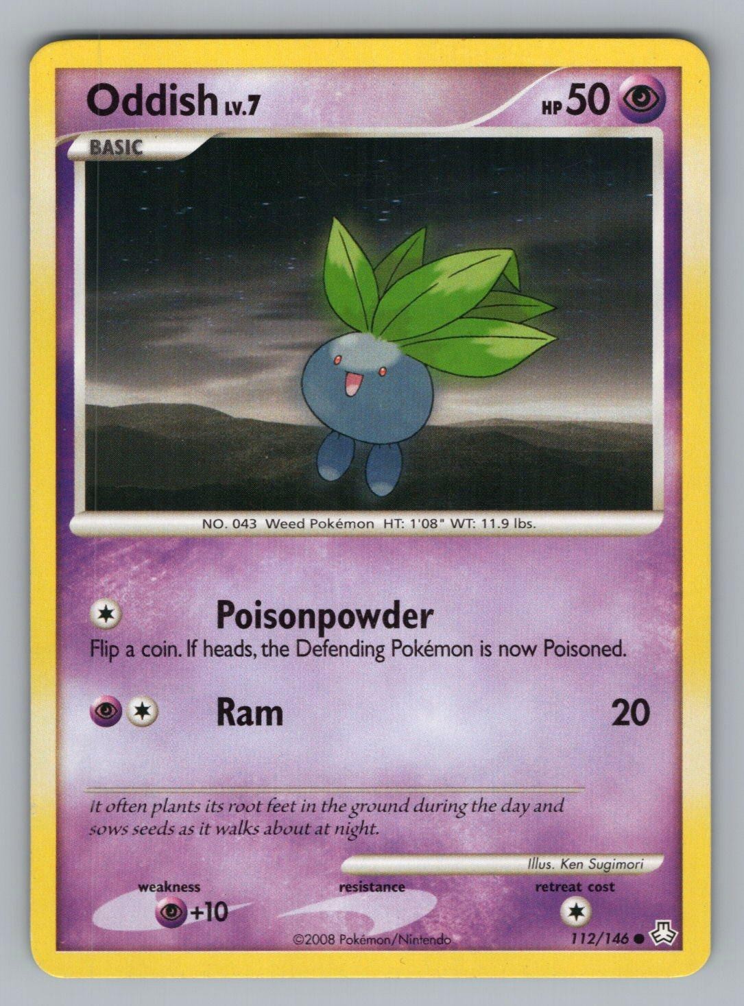 ODDISH 112/146 C LEGENDS AWAKENED POKEMON LP LA 2008