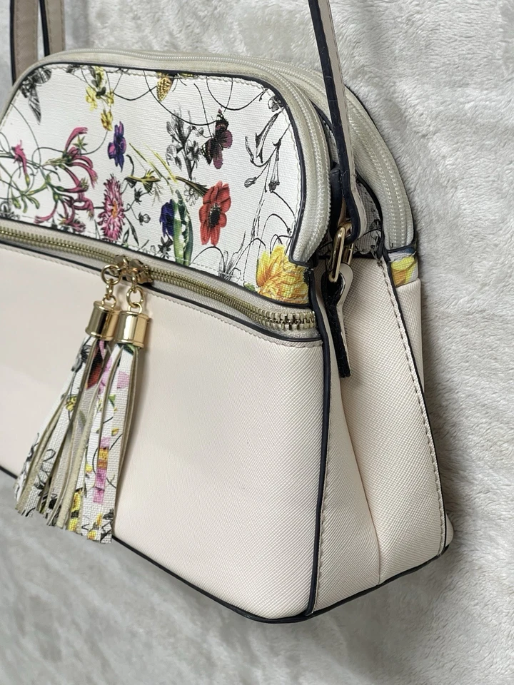 Dasein Floral Faux Leather Shoulder bag/Crossbody Handbag Purse Multi Pockets - Image 3 of 4