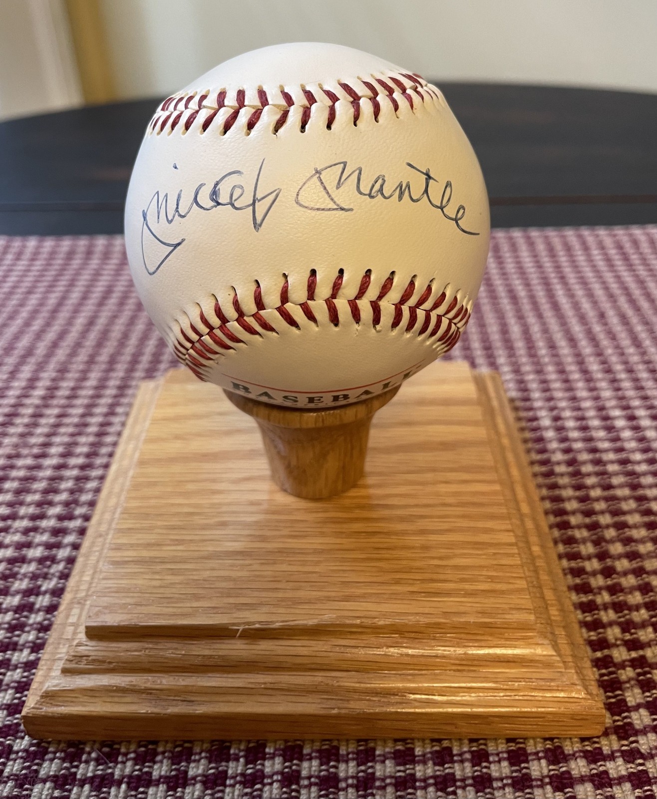MICKEY MANTLE AUTOGRAPHED BASEBALL UPPER DECK UDA COA HOLOGRAM NM