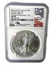 2021-(S) NGC MS 70 T-1 American Eagle $1 Silver  First Day of Issue  Mercanti