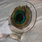Mid Century Modern Somerso Murano Italian Art Glass Eye Sculpture 👁