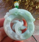 Video Certified Green Burma A Jade jadeite Pendant Dragon windmill 717804 AS