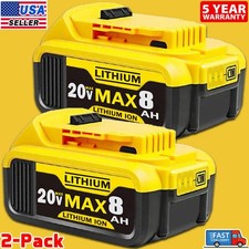 2-Pack For DeWalt 20V 20 Volt Max XR 8.0AH Lithium Ion Battery DCB206-2 DCB205-2