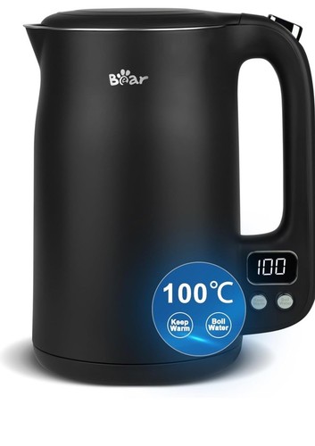 Bear Electric Kettle 1.7 L Digital Display With Keep Warm Function 1800w Rrp.40£