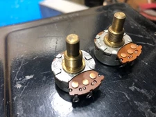 2 Vintage 1965 CLAROSTAT 10 Meg Audio Potentiometer Fender GUITAR AMPLIFIER POT