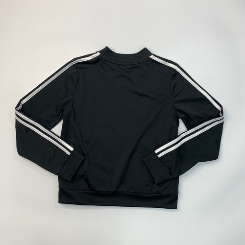 Adidas Jacket Girls Youth XL Extra Large Black Full Zip Stripe Sleeve Track - Picture 7 of 8