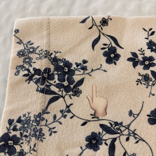Fashion Bug Henley Top Size 1X Beige Blue Floral Print Scoop Neck Snap Closure - Picture 11 of 11