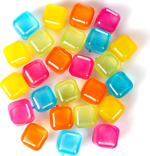 Reusable Plastic Ice Cubes 25 Pack Colorful Refreezable Ice Cubes for Drinks, Wh - Picture 8 of 12