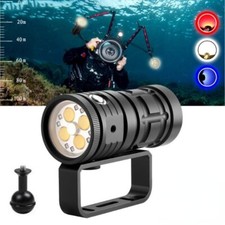 80000LM Diving Light 3color Torch Flashlight Underwater Camera Photography Light