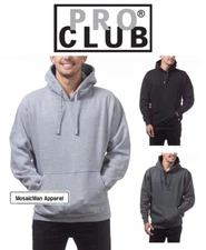 Pro Club Men's Heavyweight Plain Pullover Hoodie Hooded Sweatshirts Sweater