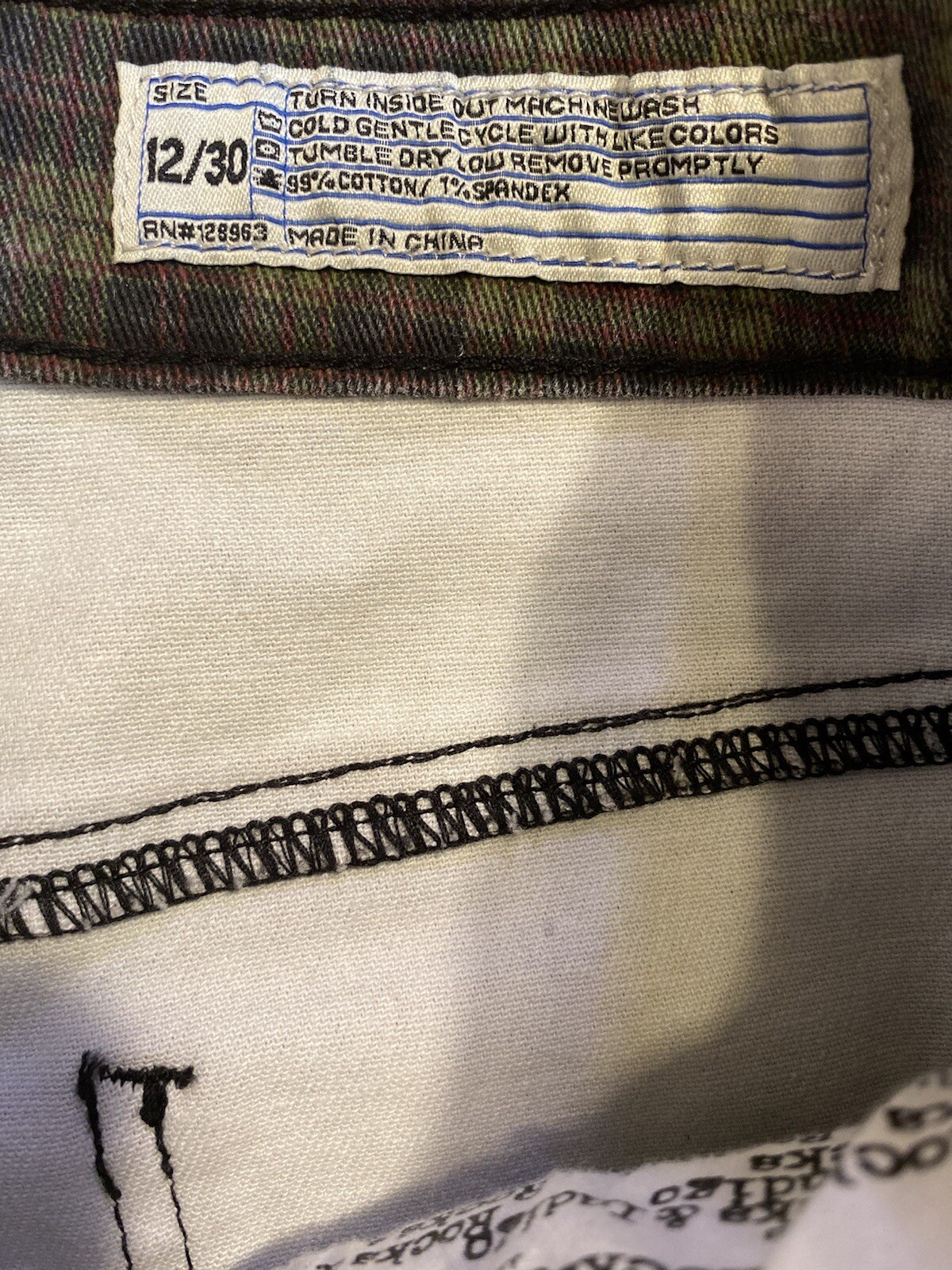 Rocks And Indigo Denim Plaid Patchwork Skirt- Siz… - image 6