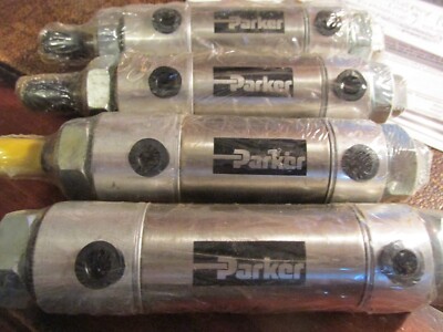 Lot of 4 New Sealed Parker Schrader Bellows 7'' Pneumatic Steel Cylinders