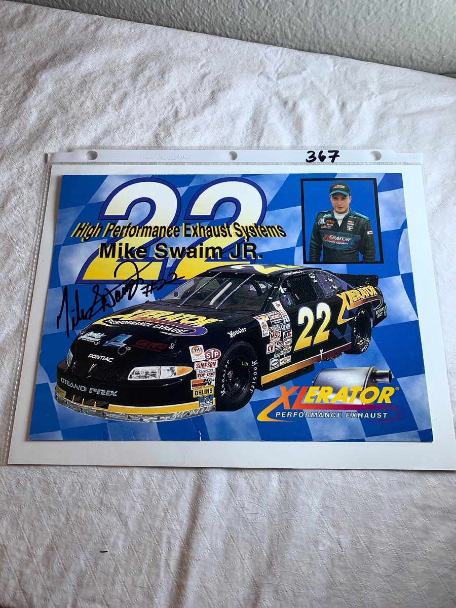 Mike Swaim Jr Signed Xlerator Performance Exhaust Grd Prix Photo