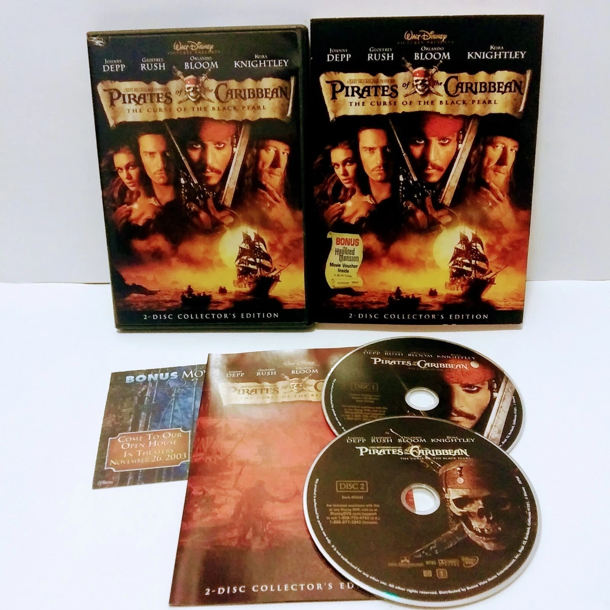 Pirates of the Caribbean: The Curse of the Black Pearl (DVD) No Case No  Tracking 786936224306