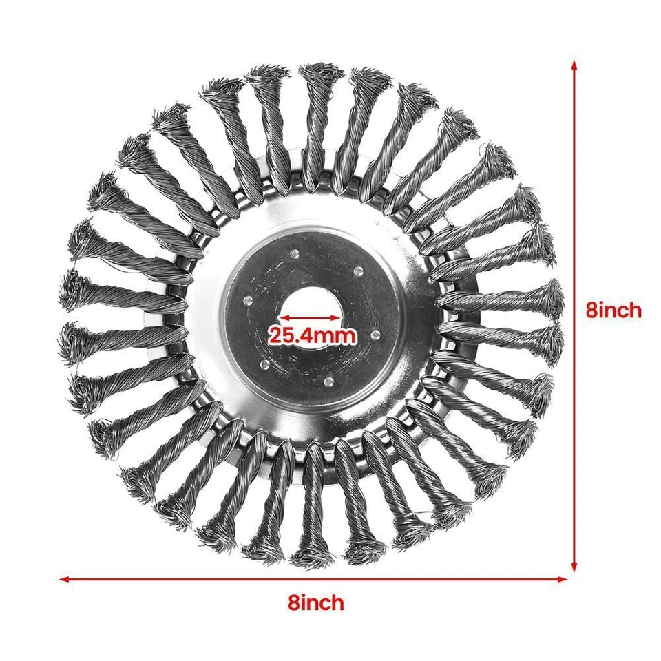 8"/6" Metal Rasen Trimmerkopf Unkrautbürste Freischneider für Motorsense Mähkopf - Bild 4 von 4