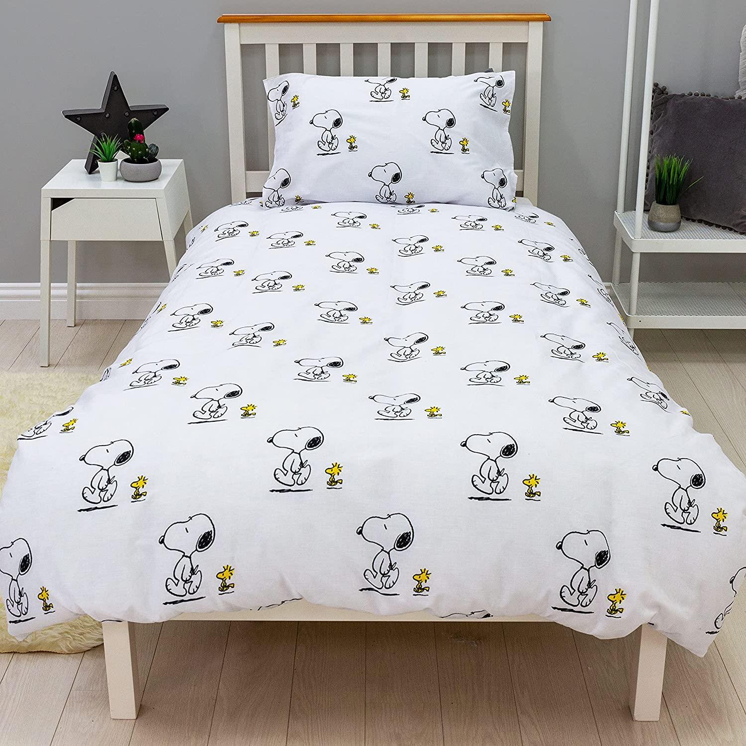 Peanuts Snoopy Besties Single Duvet Cover Reversible Bedding Set eBay