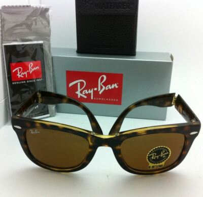 New Ray-Ban Sunglasses FOLDING WAYFARER RB 4105 710 54-20 Havana