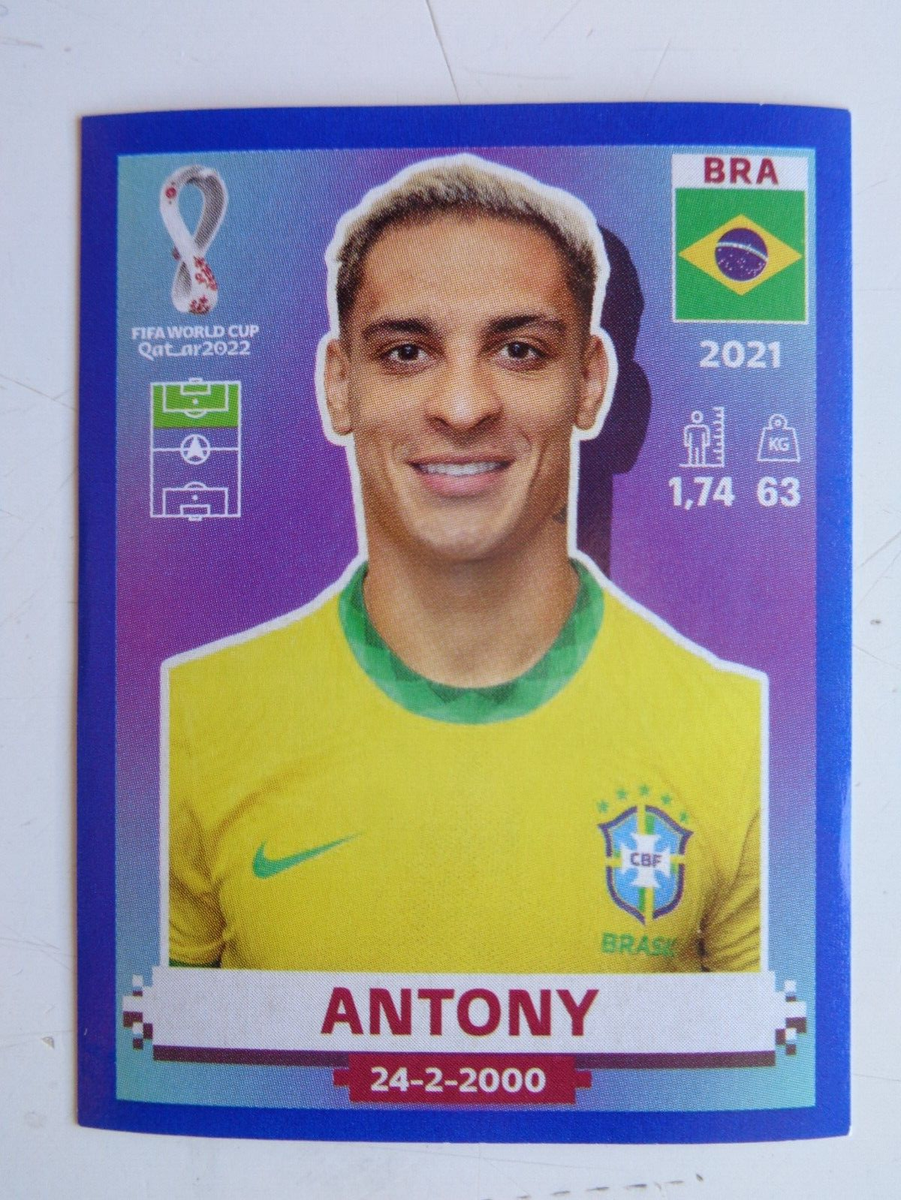 2022 カタールW杯カード アントニー ブラジル代表 Antony Brazil PANINI Blue Sticker Parallel RARE Qatar 2022 World