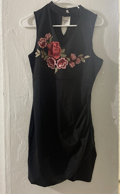 available by angela fashion dress Available by Angela Fashion Dress Small Off Shoulder Blue Embroidered Cotton