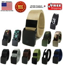 Outdoor Military Grade Tactical Nylon Waistband Canvas Web Belt Plastic Buckle