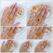 Gold Plated Adjustable Free One Size Ring Woman Partywear Traditional Jewellery