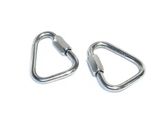 LOT of 2 NEW US MILITARY MAILLON RAPIDE 3/16 DELTA QUICK LINK STAINLESS D-RING 