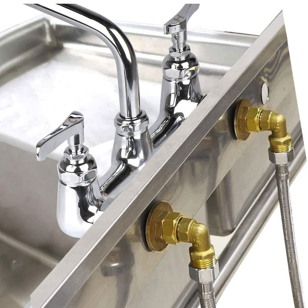 Wall Mounted Kitchen Faucet Wall Mount Faucet Installation Kit - 90 Degree  Elbow Adapter For Commercial Kitchen Sinks Cutter Bot For Kids, image size:1000x1000