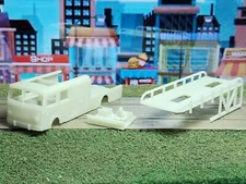 4 Gear Fiat Bartoletti Slot Car Body, Rack, Driver Only, 2 TJET Hauler