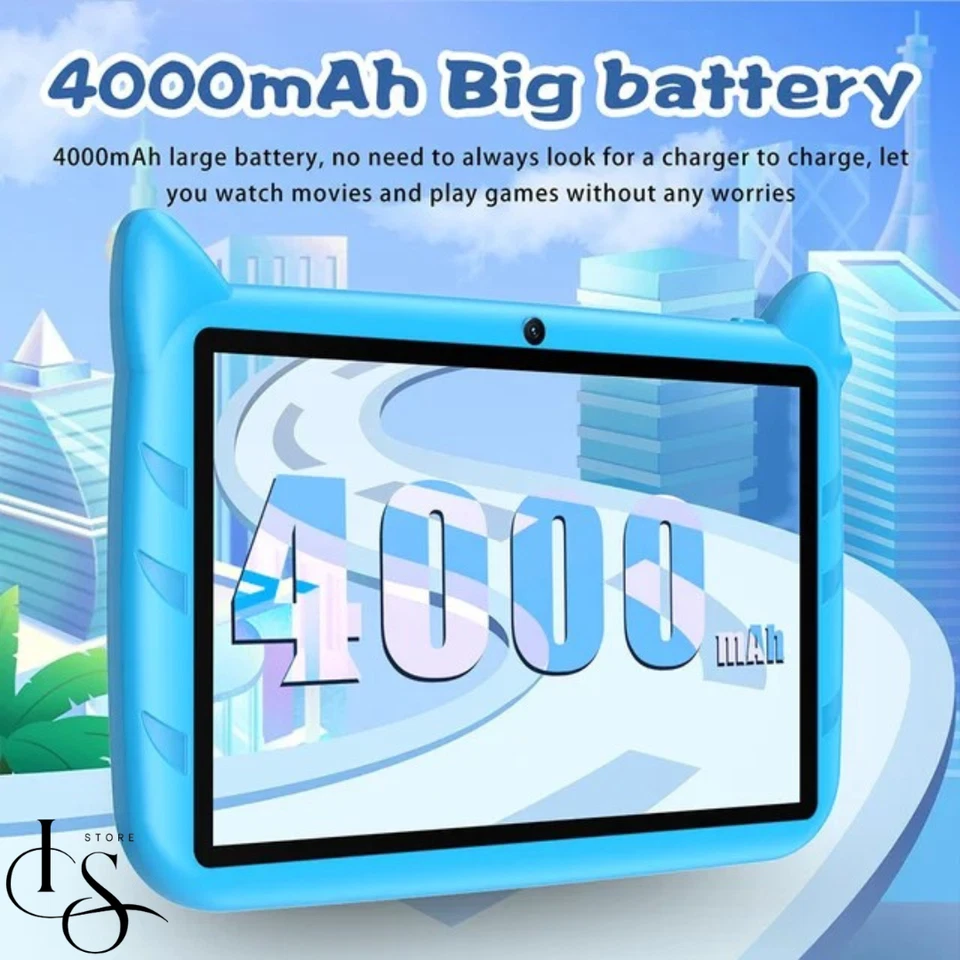Tablet Bambini 7" Android 13 - 4GB+64GB WiFi Bluetooth 5G - Batteria 4000mAh Blu - Immagine 4 di 4