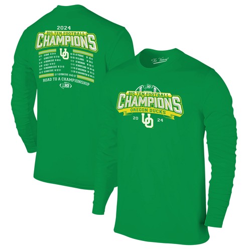 Men's Green Oregon Ducks 2024 Big Ten Football Conference Champions Undefeated