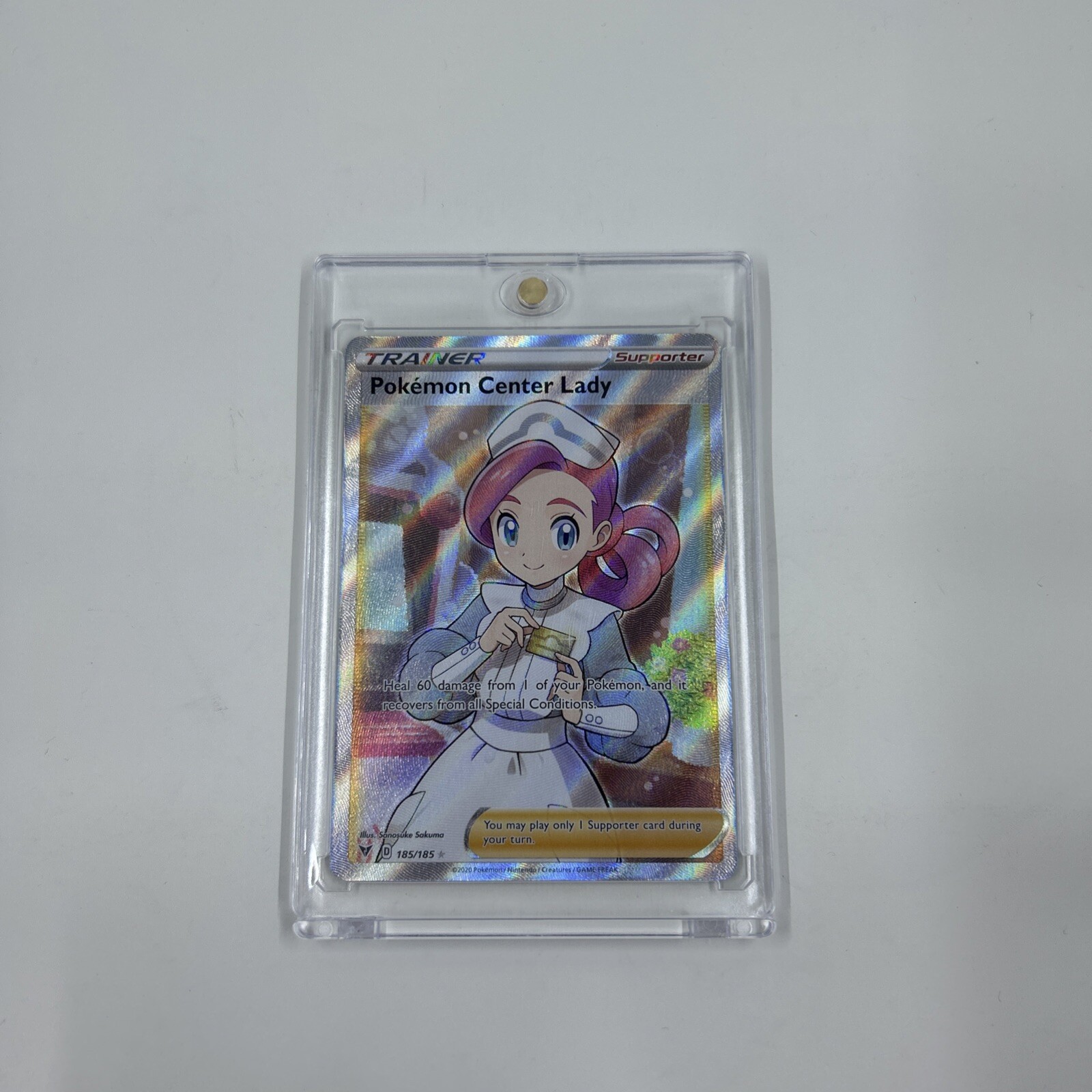 Pokémon TCG Pokemon Center Lady Vivid Voltage 185/185 Full Art Near Mint In Hard