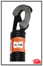 Lock-End Extension Spring 28 in Steel with Safety Containment Rod