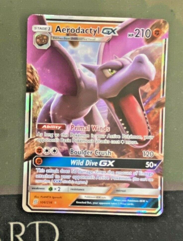 Aerodactyl GX - 106/236 - Unified Minds – Card Cavern Trading Cards, LLC