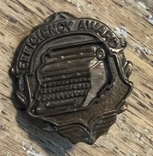 Typing Efficiency Award Lapel Pin Winged Foot Typewriter Deco Bastian Bros Vtg thumbnail